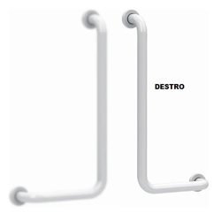 vendita online Corrimano destro a 90' in acciaio laccato bianco 30x60 cm. Sanitari e accessori per bagno Kdesign